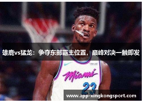 雄鹿vs猛龙：争夺东部霸主位置，巅峰对决一触即发